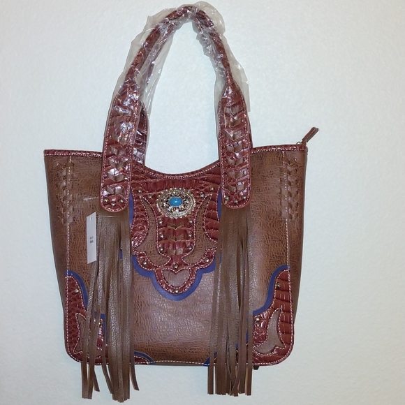 Western women's conceal carry purse and wallet set tote - Picture 6 of 10